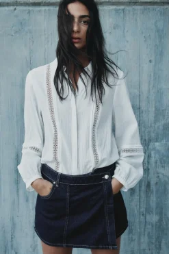 Clearance FALDA PANTALÓN Z1975 DENIM CRUZADA Mujer Faldas / Shorts