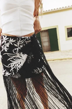 Best FALDA PAREO BORDADOS FLECOS Mujer Faldas / Shorts