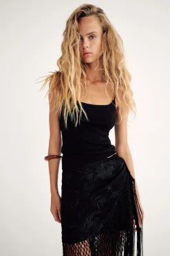 New FALDA PAREO BORDADOS FLECOS Mujer Faldas / Shorts