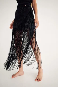 New FALDA PAREO BORDADOS FLECOS Mujer Faldas / Shorts