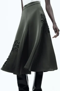 Best FALDA SATINADA BORDADOS ZW COLLECTION Mujer Faldas / Shorts