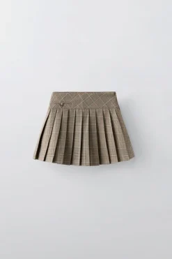 Niños ZARA 6 - 14 Años·Faldas / Bermudas<FALDA TABLAS CUADROS