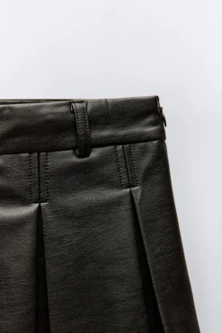 Niños ZARA 6 - 14 Años·Faldas / Bermudas<FALDA TABLAS EFECTO PIEL