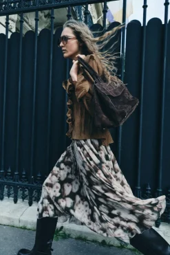 Online FALDA TABLAS ESTAMPADA ZW COLLECTION Mujer Faldas / Shorts