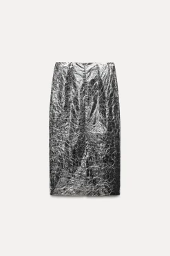 Best FALDA TUBO METALIZADA ZW COLLECTION Mujer Faldas / Shorts