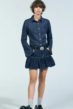 Discount FALDA VUELO DENIM TRF Mujer Faldas / Shorts