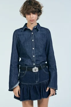 Discount FALDA VUELO DENIM TRF Mujer Faldas / Shorts