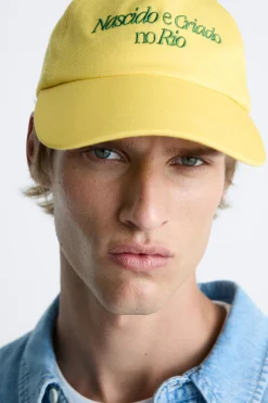 Sale GORRA BORDADO CONTRASTE Hombre Accesorios