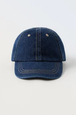 Niños ZARA 1½ - 6 Años·Accesorios|6 - 14 Años·Accesorios<GORRA DENIM PESPUNTES