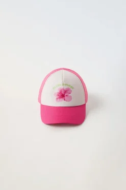 Niños ZARA 1½ - 6 Años·Accesorios|6 - 14 Años·Accesorios<GORRA REJILLA FLOR BRILLO