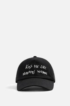 Discount GORRA TEXTO BORDADO Hombre Accesorios