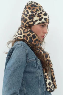 Sale GORRO BEANIE PUNTO FINO ESTAMPADO ANIMAL Mujer Accesorios / Bisuteria
