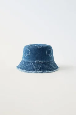 Niños ZARA 1½ - 6 Años·Accesorios|6 - 14 Años·Accesorios<GORRO BOB DENIM CORAZONES