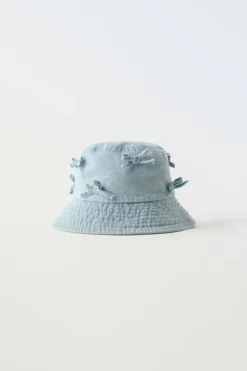 Niños ZARA 1½ - 6 Años·Accesorios|6 - 14 Años·Accesorios<GORRO BOB DENIM LAZOS