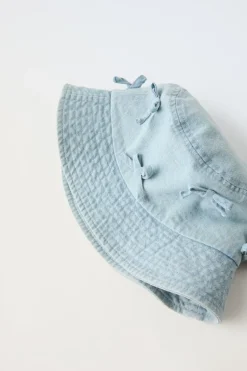 Niños ZARA 1½ - 6 Años·Accesorios|6 - 14 Años·Accesorios<GORRO BOB DENIM LAZOS