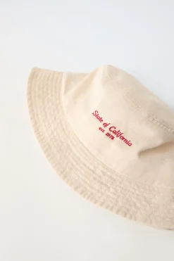 Niños ZARA 1½ - 6 Años·Accesorios|6 - 14 Años·Accesorios<GORRO BOB TEXTO BORDADO