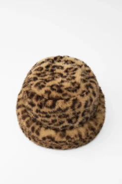 Outlet GORRO EFECTO PELO ESTAMPADO ANIMAL Mujer Accesorios / Bisuteria
