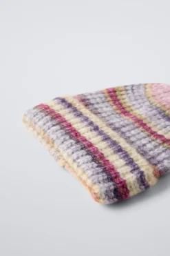 Niños ZARA 1½ - 6 Años·Accesorios|Accesorios / Zapatos / 0 - 14 Años<GORRO PUNTO RAYAS CON LANA