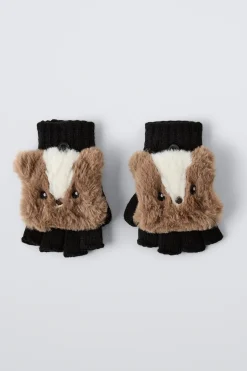 Niños ZARA 1½ - 6 Años·Accesorios|6 - 14 Años·Accesorios<GUANTES MITONES EFECTO PELO CASTOR