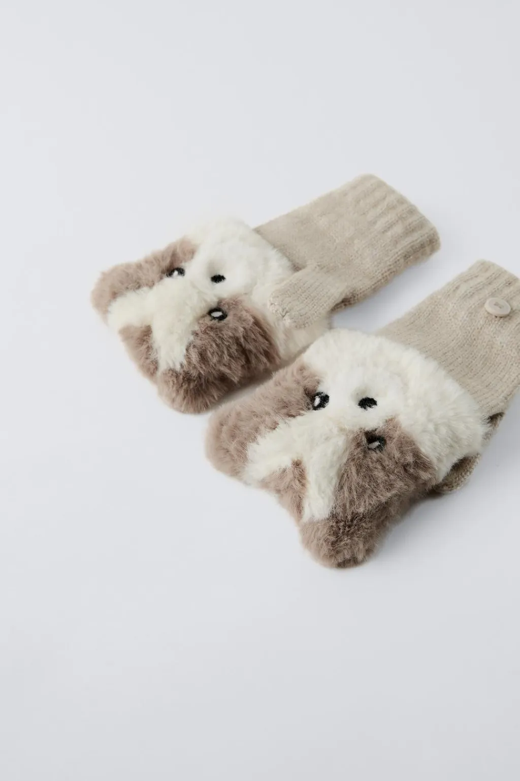Niños ZARA 1½ - 6 Años·Accesorios|6 - 14 Años·Accesorios<GUANTES MITONES EFECTO PELO PERRO