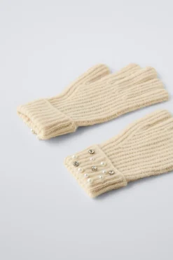 Niños ZARA 6 - 14 Años·Accesorios|Accesorios / Zapatos / 0 - 14 Años<GUANTES PUNTO PERLAS