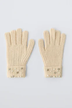 Niños ZARA 6 - 14 Años·Accesorios|Accesorios / Zapatos / 0 - 14 Años<GUANTES PUNTO PERLAS