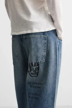 Sale JEANS BAGGY FIT ESTAMPADOS X ALL CAPS STUDIO Hombre Jeans