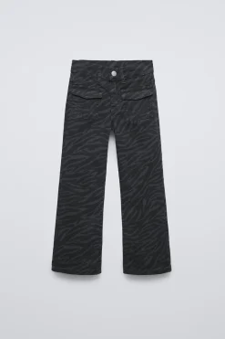 Niños ZARA 6 - 14 Años·Pantalones|6 - 14 Años·Jeans<JEANS BOOTCUT CEBRA