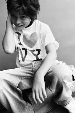 Niños ZARA 6 - 14 Años·Jeans<JEANS EXTREME WIDE FIT ROTOS