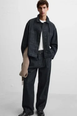 Outlet JEANS PLIEGUES CINTURÓN Hombre Jeans