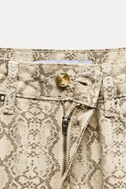 Online JEANS RECTO Z1975 DENIM ESTAMPADO ANIMAL TIRO ALTO Mujer Jeans