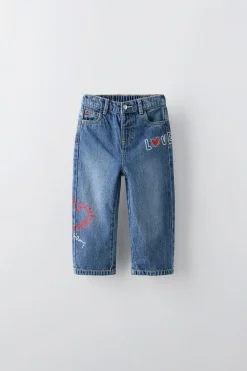 Niños ZARA 1½ - 6 Años·Jeans / Denim|1½ - 6 Años·Total Look<JEANS RECTOS KEITH HARING ®