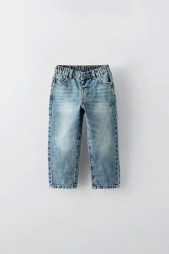 Niños ZARA 6 - 18 Meses·Pantalones / Leggings<JEANS RECTOS TEXTO