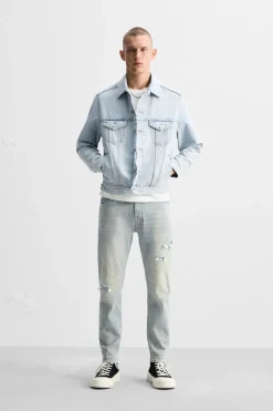 Discount JEANS SKINNY PARCHES Hombre Jeans