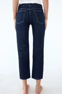 Discount JEANS SLIM CROP FLARE TIRO MEDIO Mujer Jeans