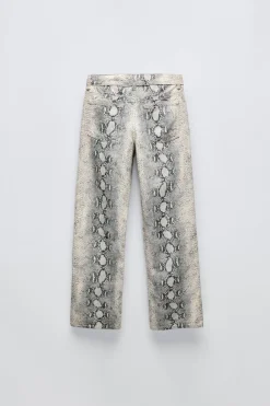 Niños ZARA 6 - 14 Años·Pantalones|6 - 14 Años·Jeans<JEANS STRAIGHT SNAKE PRINT