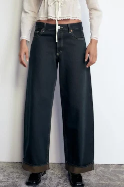 Outlet JEANS TRF RELAXED MINI FOLD UP TIRO BAJO Mujer Jeans