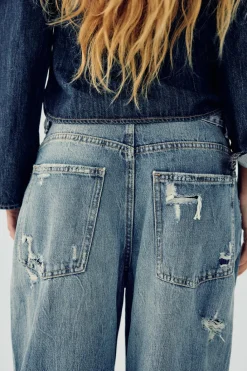 Outlet JEANS TRF BAGGY BALLOON ROTOS TIRO MEDIO Mujer Jeans