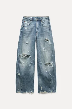 Outlet JEANS TRF BAGGY BALLOON ROTOS TIRO MEDIO Mujer Jeans