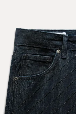 Sale JEANS TRF BAGGY BRILLOS TIRO ALTO Mujer Jeans