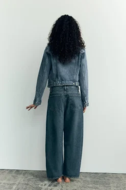 Fashion JEANS TRF BALLOON CROPPED TIRO MEDIO Mujer Jeans