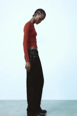 Discount JEANS TRF BALLOON FLOCK Mujer Jeans