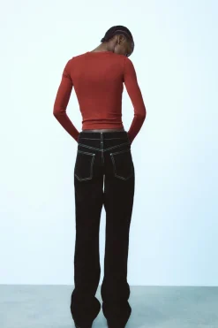 Discount JEANS TRF BALLOON FLOCK Mujer Jeans