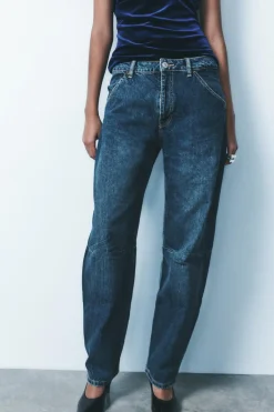 Online JEANS TRF BALLOON TIRO MEDIO Mujer Jeans