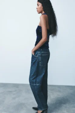 Online JEANS TRF BALLOON TIRO MEDIO Mujer Jeans