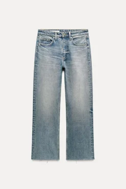 New JEANS TRF CROPPED FLARE TIRO ALTO Mujer Jeans