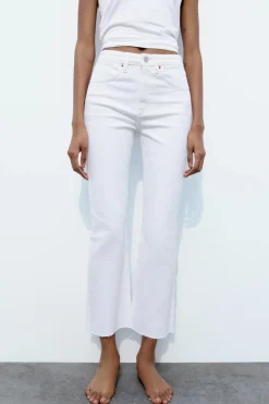 Hot JEANS TRF CROPPED FLARE TIRO ALTO Mujer Jeans