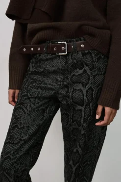 Discount JEANS TRF ESTAMPADO ANIMAL FLOCADO TIRO MEDIO Mujer Jeans