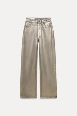 Online JEANS TRF LOOSE FOIL TIRO MEDIO Mujer Jeans