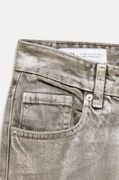 Online JEANS TRF LOOSE FOIL TIRO MEDIO Mujer Jeans